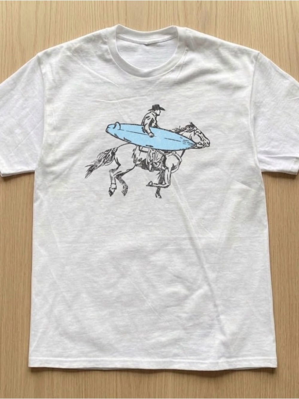 Retro CowBoy Surfboard Graphic Tee
